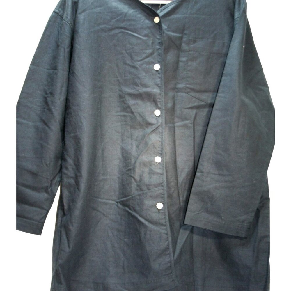 Timberland Weathergear Womens S Navy Linen Blend Tunic Lagenlook Travel Layering